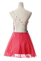 Crystal A-line One Shoulder Chiffon Party Dress by misshow.com