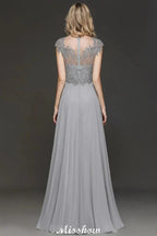 Crystal Appliques Sweetheart Side Slit Evening Maxi Dresses Backless aline Wedding Party Dress by misshow.com
