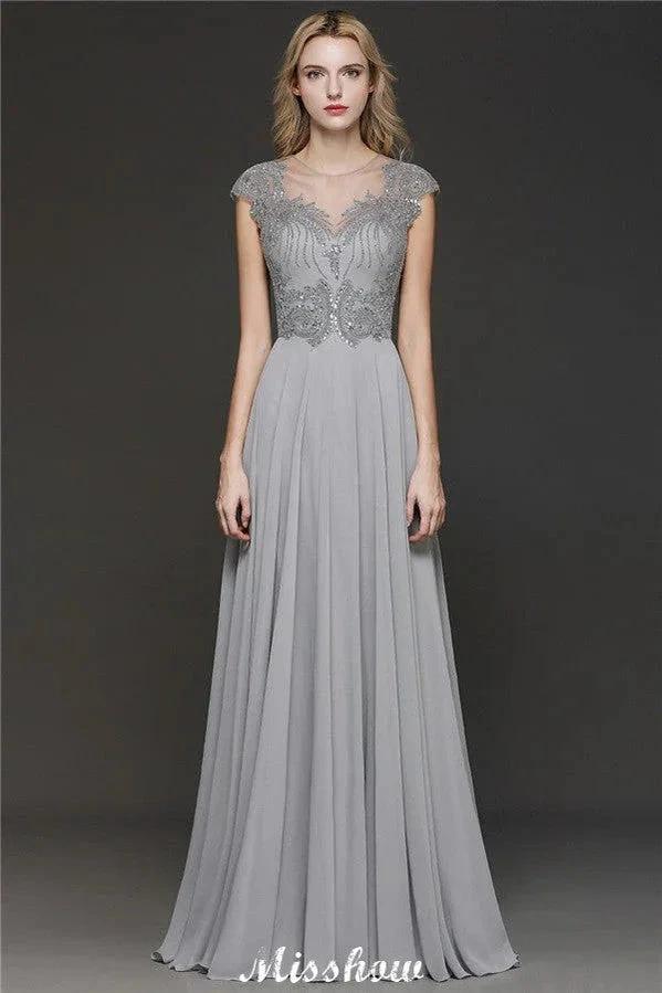 Crystal Appliques Sweetheart Side Slit Evening Maxi Dresses Backless aline Wedding Party Dress by misshow.com