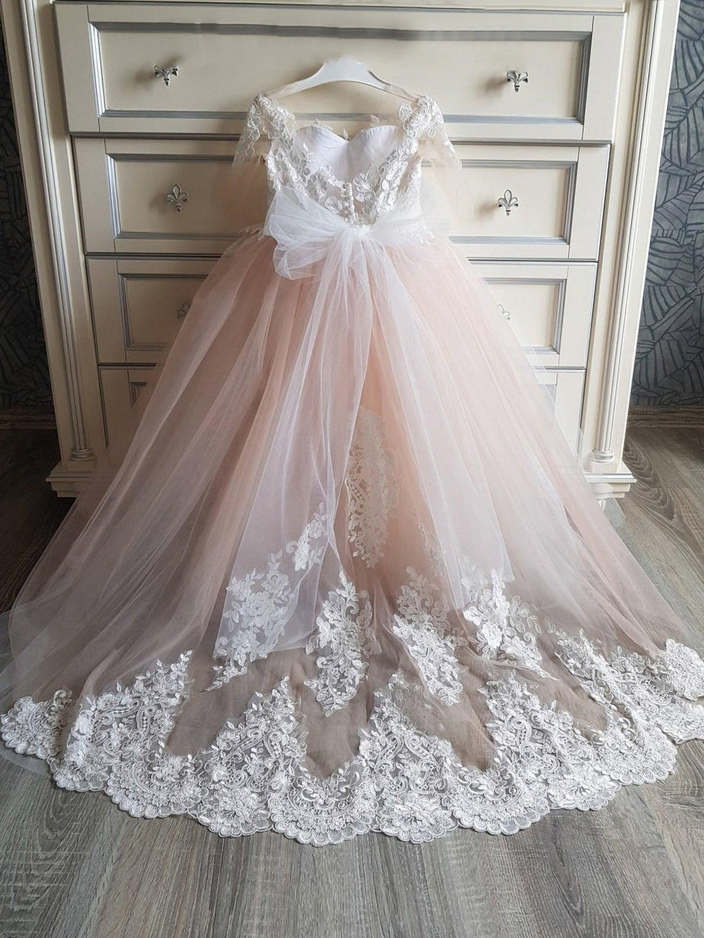 Cute Long Princess Boho Flower Girl Dresses with Sleeves - photo 4