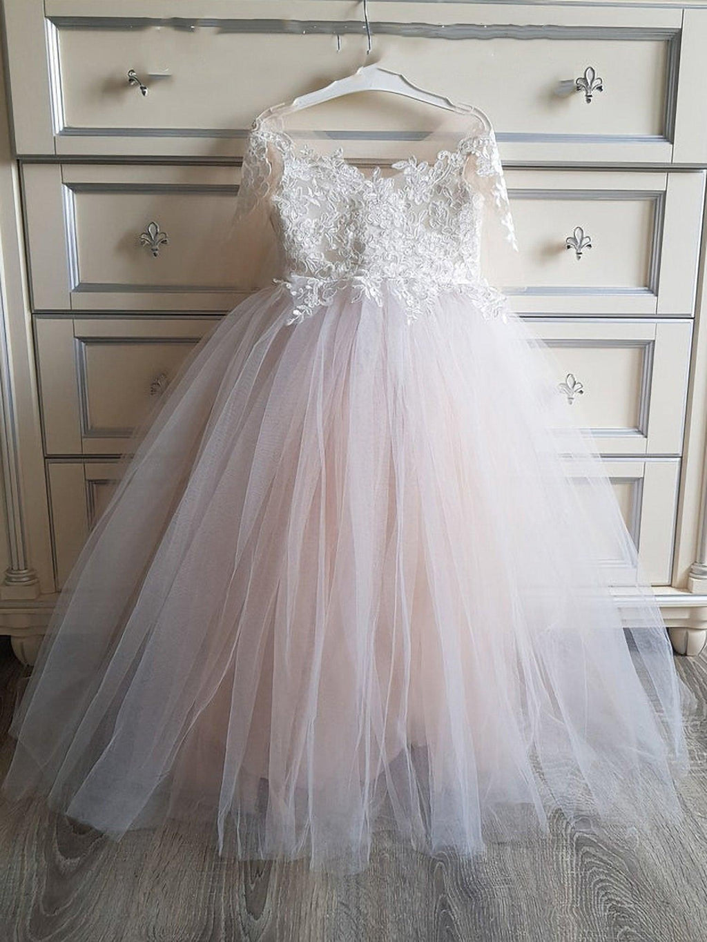 Cute Long Princess Boho Flower Girl Dresses with Sleeves - photo 5
