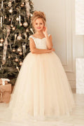 Cute Long Princess Tulle Lace Flower Girl Dress - photo 1
