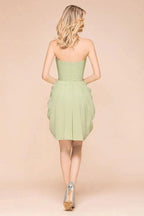 Cute Sleeveless slim Ruffle Chiffon Mini Bridesmaid Dress Wedding Guest Dress by misshow.com