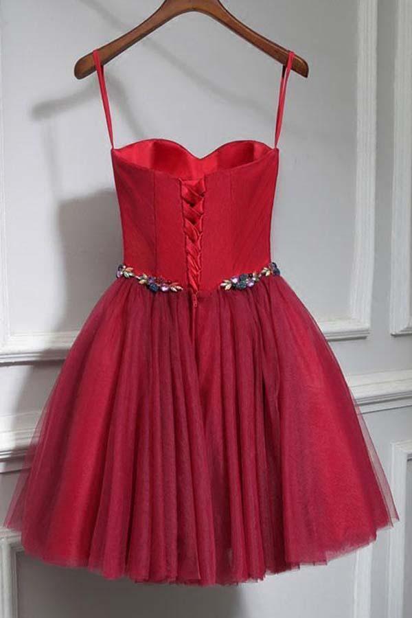 Cute Sweet Neck Short Prom Dress Mini Dresses Homecoming Dresses PD147 Main Image