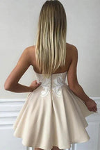 Cute Sweetheart Lace Applique Short Prom Dress Homecoming Dress PG171 by pgmdress