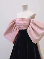 Pretty Off The Shoulder Velvet Satin Long Prom Dress Evening Dress Y7611 by simplepromdress