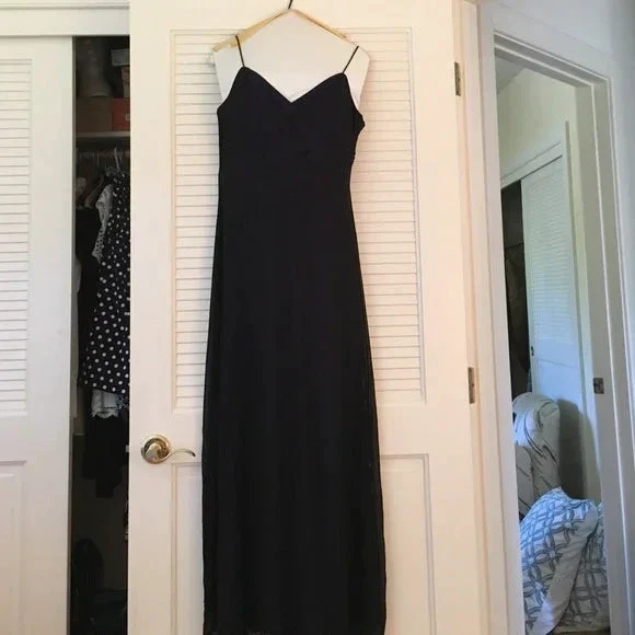 Gorgeous Straps Navy Blue V Neck Prom Dress Chiffon Beaded Party Dress Evening Gown Y7563 by simplepromdress