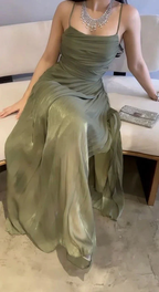 Charming Green A Line Long Prom Dress Formal Evening Dress Y7619 by simplepromdress