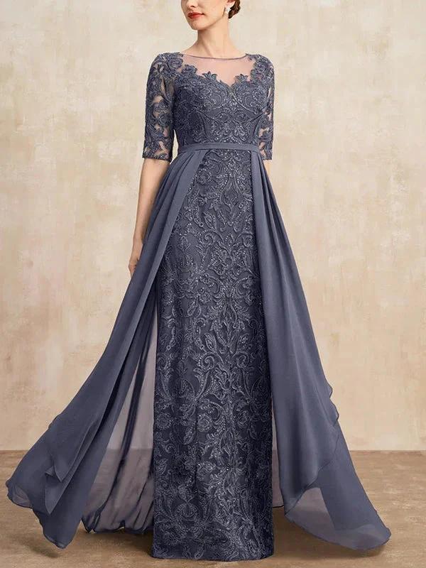 Chiffon Lace Maxi Dress by Dreamylily