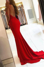 Scarlet Siren Open Back Mermaid Prom Dress with Delicate Appliques by BIZTUNNEL