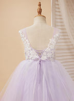 Enchanted Princess Tulle and Lace  Flower Girl Dress - photo 3
