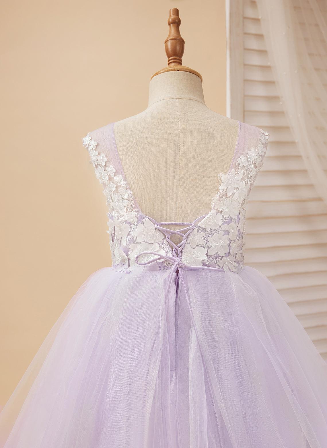 Enchanted Princess Tulle and Lace  Flower Girl Dress - photo 3