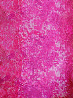 V Neck Hot Pink Sequins Short Tight Homecoming Dress by KissProm