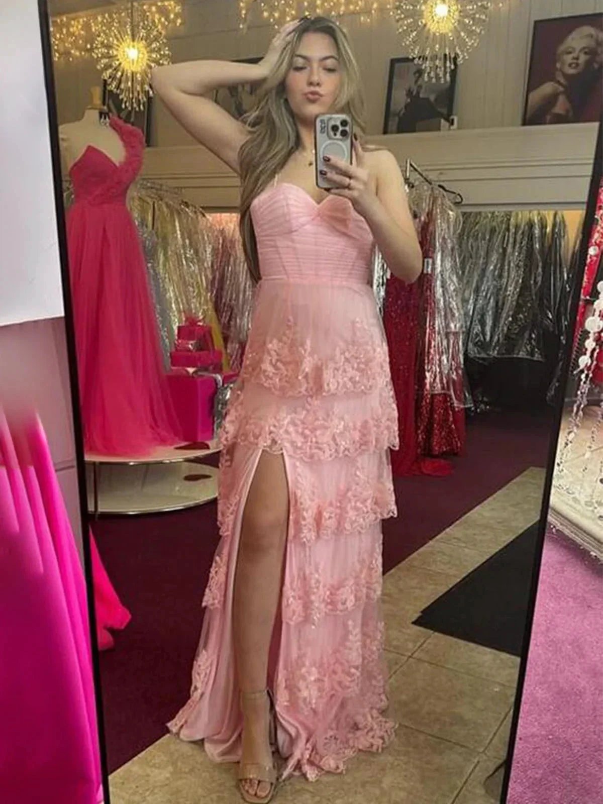 Dante | A Line Sweetheart Empire Lace Appliques Long Party Dress by KissProm