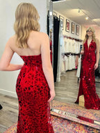 Darya | Sparkly Halter Mermaid Sequins Prom Dress With Split by KissProm