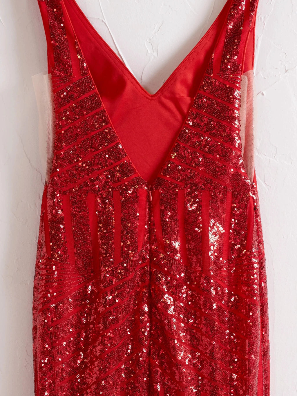 Nina |Deep V Neck Pink Sequins Mermaid Long Prom Dress by KissProm