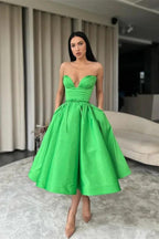Green A-line Sweetheart Short Prom Dress by misshow.com