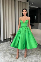 Green A-line Sweetheart Short Prom Dress by misshow.com