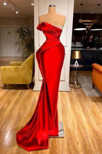 Designer Long Red Glitter Sleeveless Mermaid Evening Dresses by misshow.com