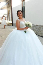Designer Princess Long A-line Sequined Sleeveless Wedding Dresses by misshow.com