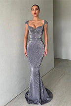 Designer Sequined Sleeveless Mermaid Prom Dress by misshow.com