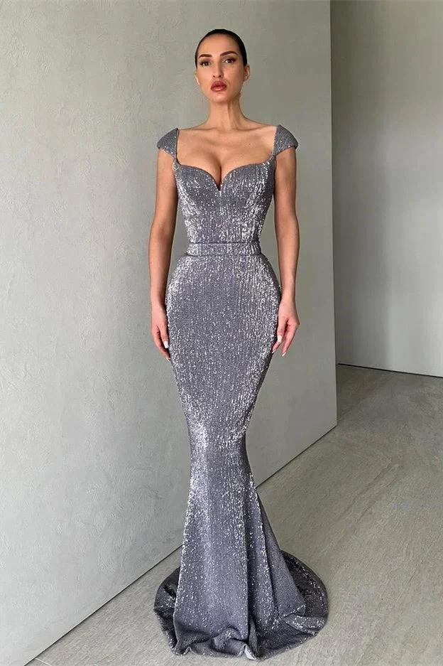 Designer Sequined Sleeveless Mermaid Prom Dress by misshow.com
