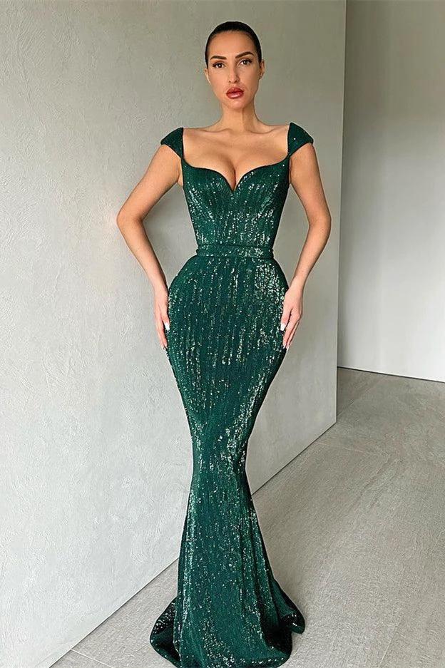 Designer Sequined Sleeveless Mermaid Prom Dress by misshow.com