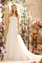Designer Strapless A-line Long Wedding Dress by misshow.com