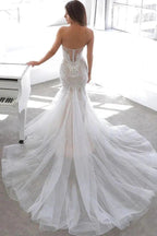 Designer Summer style Sweetheart Mermaid Lace Wedding Dress by misshow.com