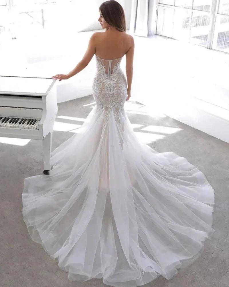 Designer Summer style Sweetheart Mermaid Lace Wedding Dress by misshow.com