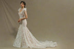 Designer wedding dresses mermaid | Lace wedding dresses online by misshow.com