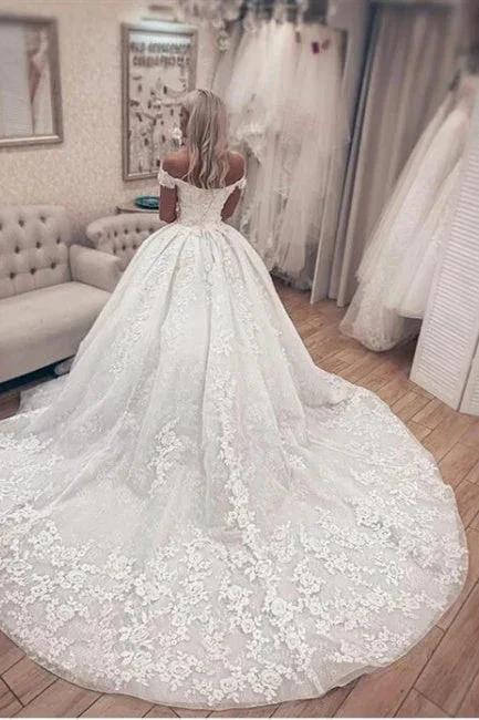 Designer wedding dresses princess | Wedding dresses in lace by misshow.com