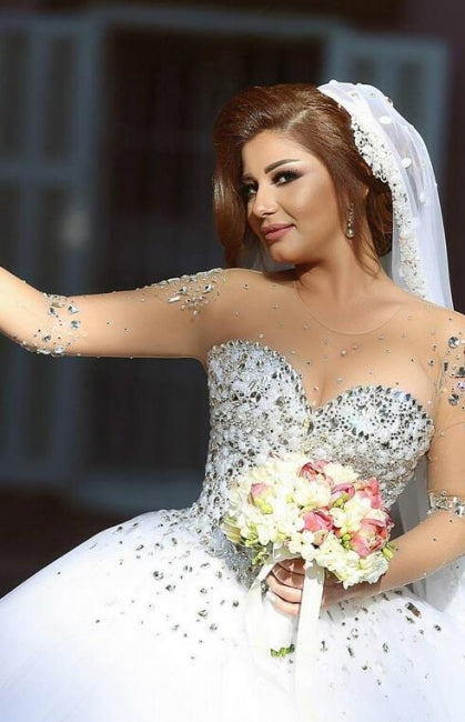 Designer Wedding Dresses With Sleeves | Luxury wedding dresses princess