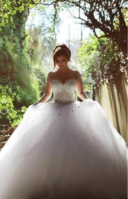 Designer Wedding Dresses With Sleeves | Luxury wedding dresses princess