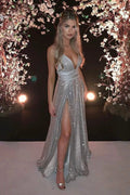 A-Line Sparkle Sequin Tulle Prom Dress Formal Evening Gowns Y1530 by simplepromdress