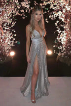 A-Line Sparkle Sequin Tulle Prom Dress Formal Evening Gowns Y1530 by simplepromdress