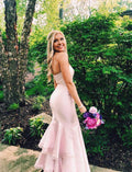 Elegant Pink Strapless Mermaid Prom Dress,Charming Evening Dress Y1469 by simplepromdress