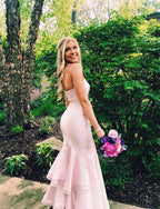 Elegant Pink Strapless Mermaid Prom Dress,Charming Evening Dress Y1469 by simplepromdress