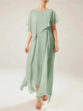 Sheath/Column Scoop Short Sleeves Mother of the Bride Dresses with Tassel by Dreamylily