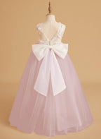 Dream Princess Sleeveless Detachable Train Flower Girl Dress - photo 4