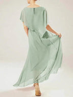 Sheath/Column Scoop Short Sleeves Mother of the Bride Dresses with Tassel by Dreamylily