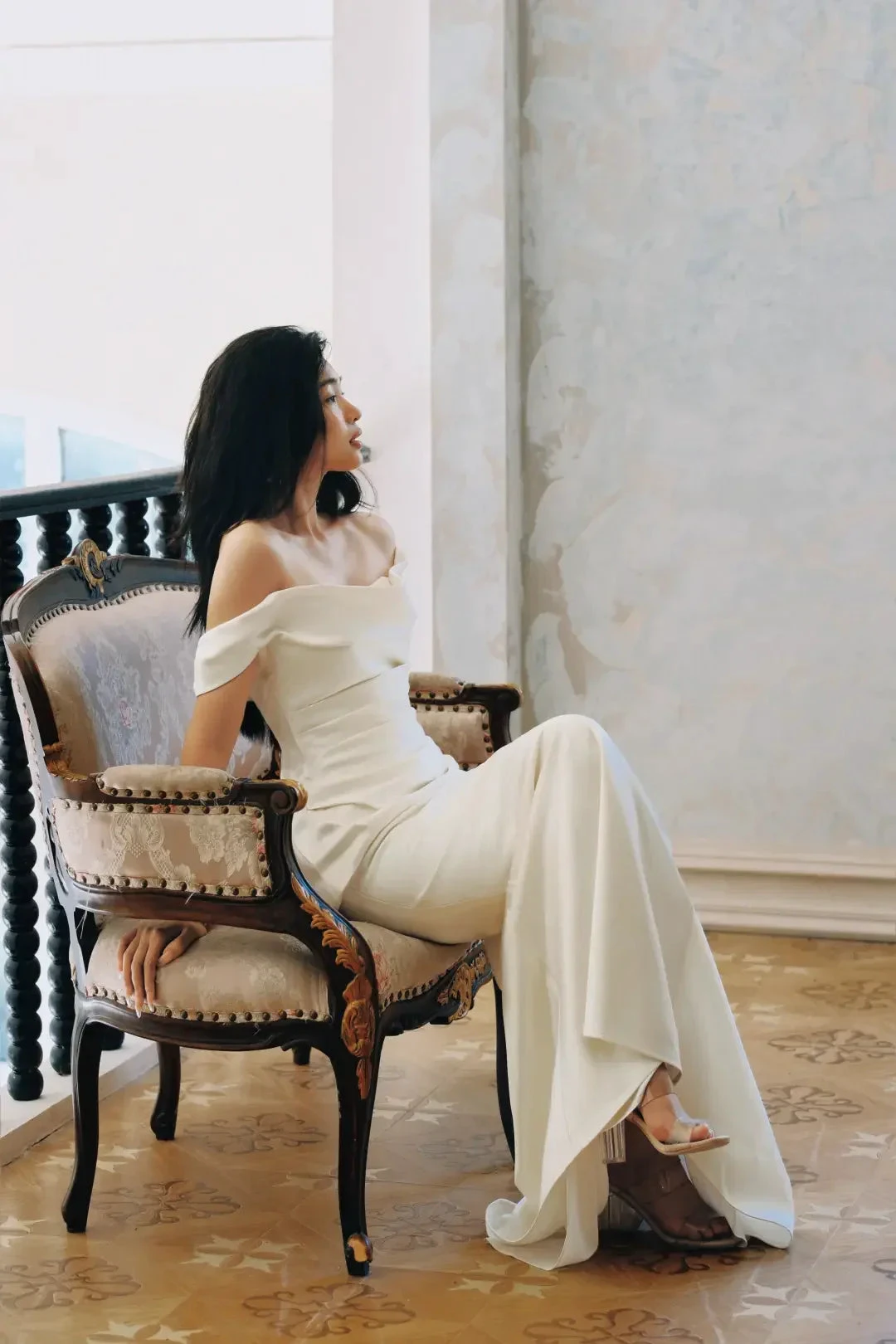 Charming Off Thes Satin Mermaid Evening Dress,White Prom Dress Wedding Dress Y8592 by simplepromdress