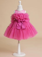Enchanting Pink Princess Sleeveless Tulle Flower Girl Dress with Bow Accent (… - photo 4