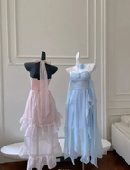 Simple Blue Spaghetti Straps Chiffon Homecoming Dress Party Dress Y8581 by simplepromdress