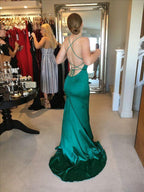 Green Mermaid Long Prom Evening Dress,Formal Dress Y640 by simplepromdress