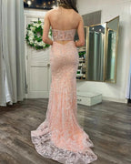 Michaela |Mermaid Sweetheart Sequined Lace Long Prom Dress by KissProm