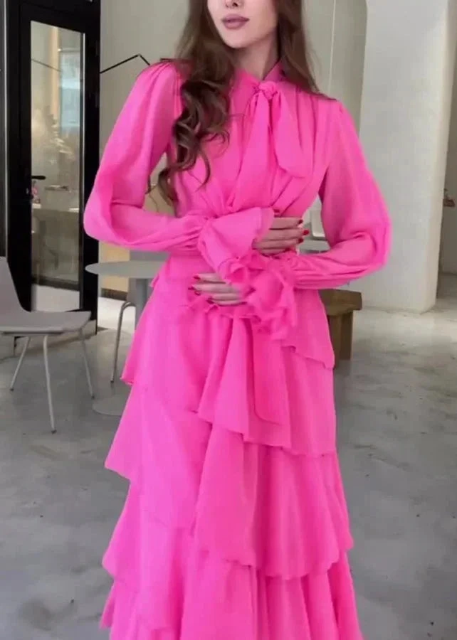 Fashion Chiffon Layered Ruffled Long Prom Dress Elegant Party Evening Dress Y7617 by simplepromdress