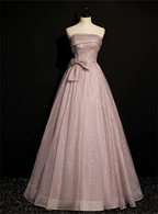 Beautiful Pink Tulle Sequins Strapless Pleats Beading Prom Dress Formal Ball Gown Brithday Quinceanera Dress Y7579 by simplepromdress