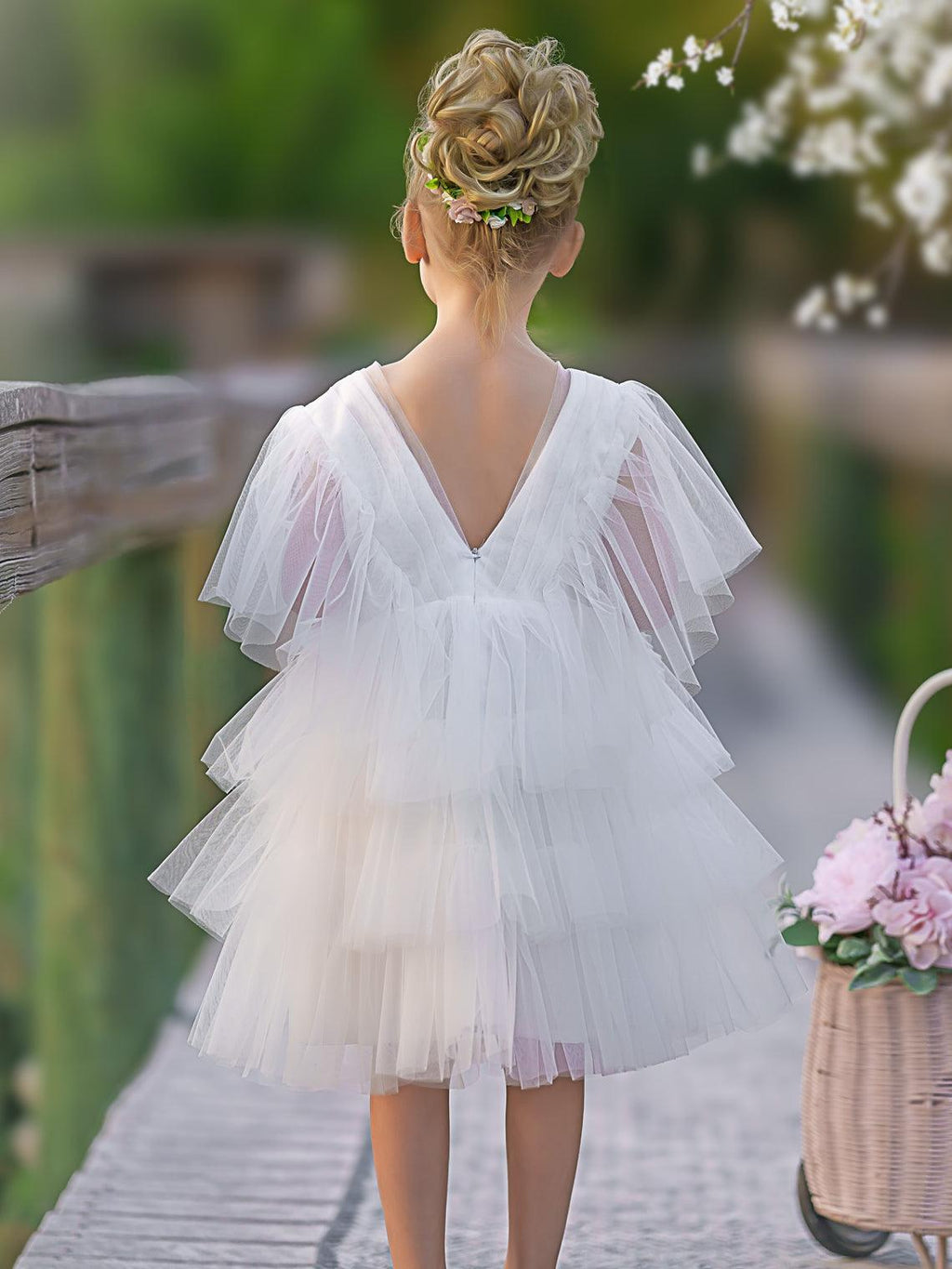 Enchanted Garden Fairy Elegant Tulle Toddler Flower Girl Dress - photo 2