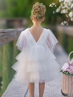 Enchanted Garden Fairy Elegant Tulle Toddler Flower Girl Dress - photo 2